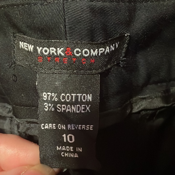 •NEW YORK & COMPANY• BLACK STRETCH HIGH WAISTED CROPPED TROUSERS SIZE 10 EUC - Picture 8 of 11